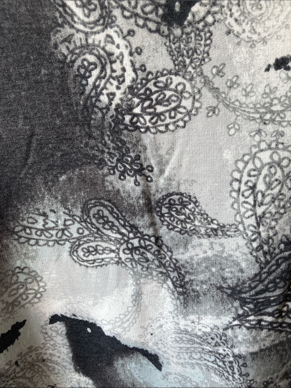 Nine West active paisley print pattern crewneck top zip pocket on sleeve 3X - Picture 17 of 17